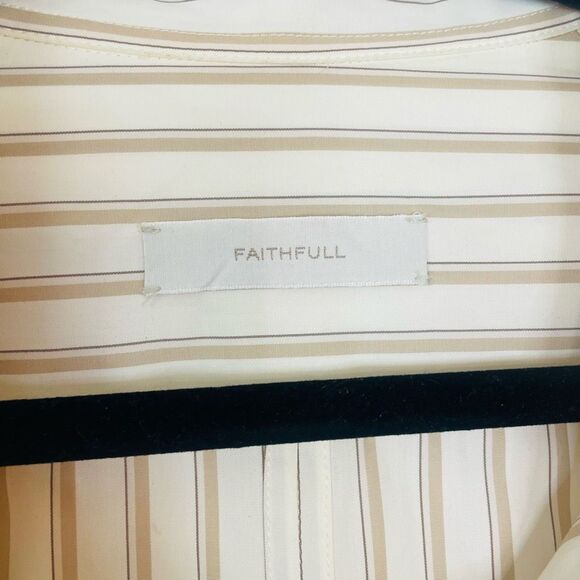 Faithfull Faia Romper Shadow Stripe Butter Cream Size 12 - Picture 9 of 10